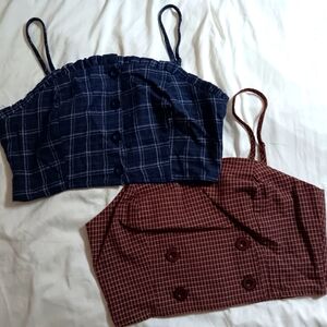 Bundle Wild Honey cropped top size small with adjustable straps and lining used